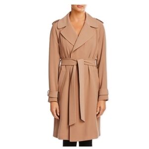 NWT Bailey 44 Women's Gabby Belted Trench Coat Jacket Camel Tan
